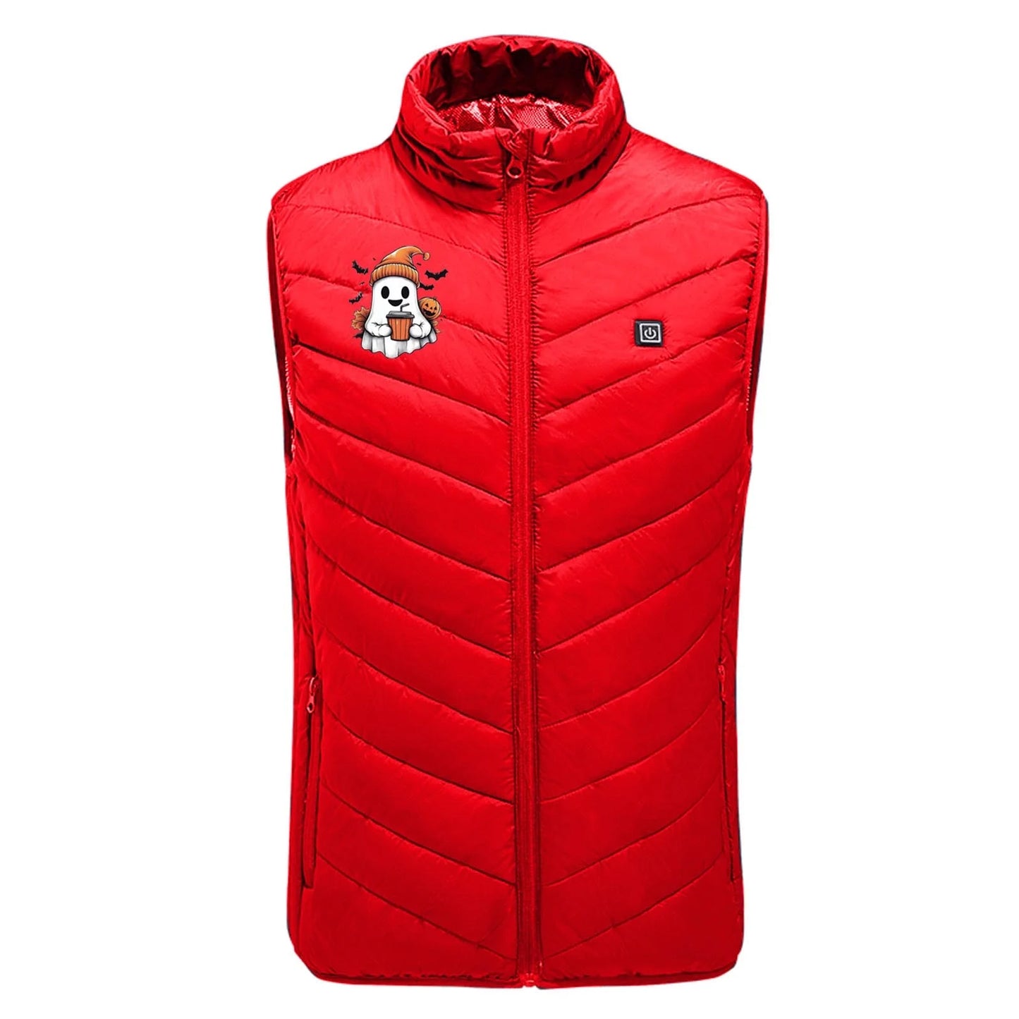 Heated Vest 9 Heating Zones plus Size Lightweight Unisex Heated Jacket 3 Temperature Control USB Electric Winter Coat with Pocket on Clearance Red 5XL
