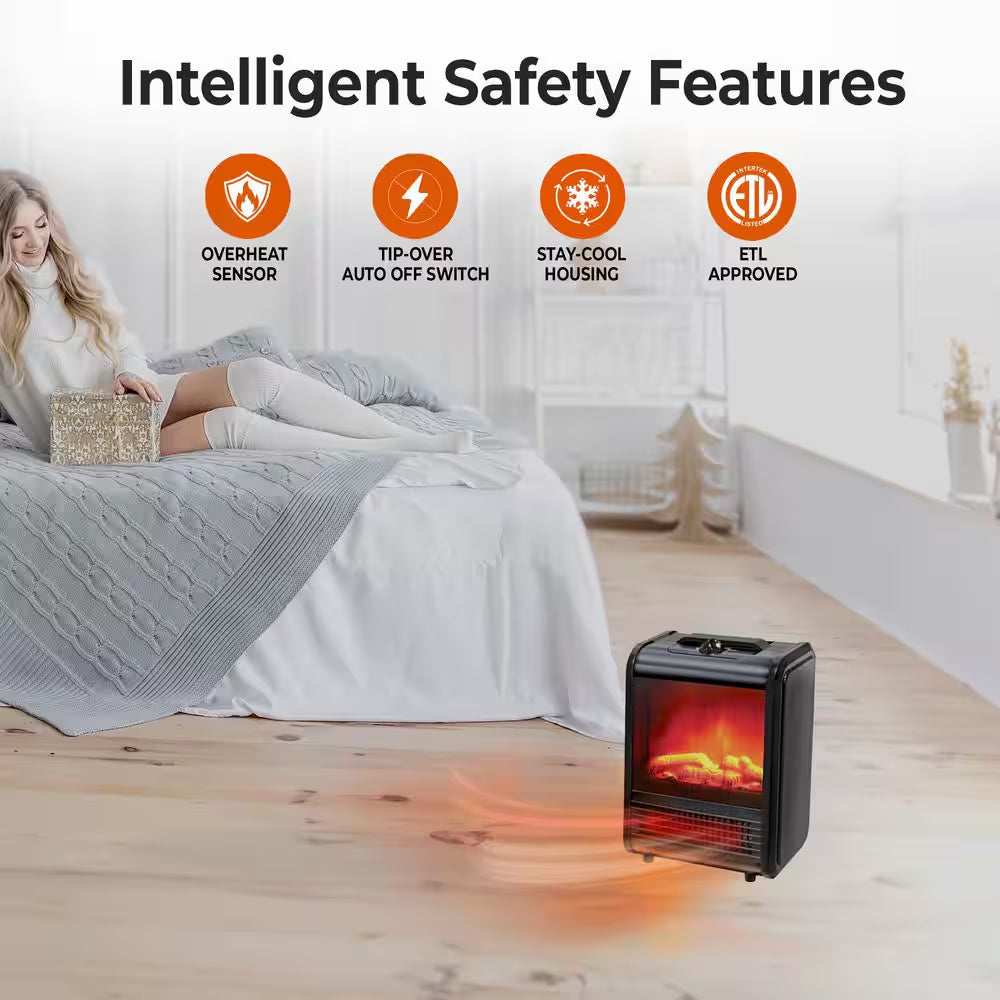 1200-Watt Electric Ceramic Space Heater with Carry Handle