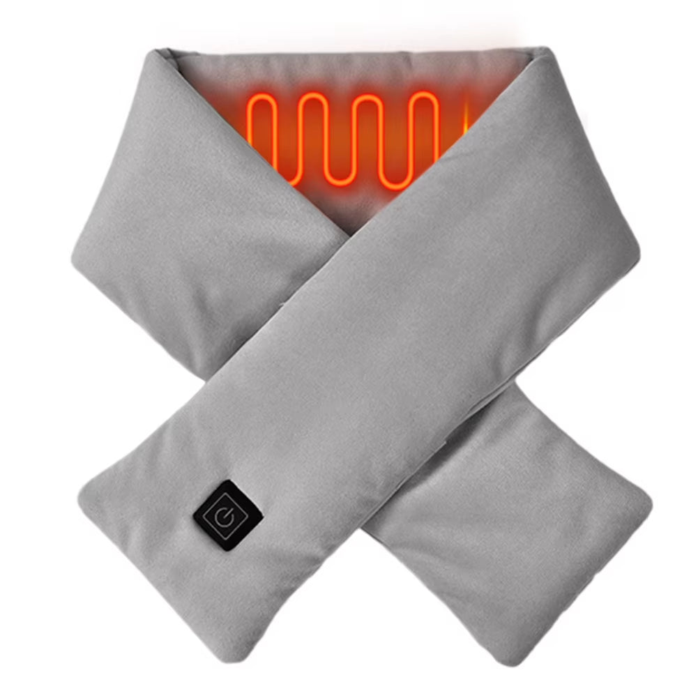 Warm Heated Scarf USB Charging Electric Heated Scarf Cold-Proof Thermal Neck Wrap Warmer Washable for Outdoor Camping Hiking