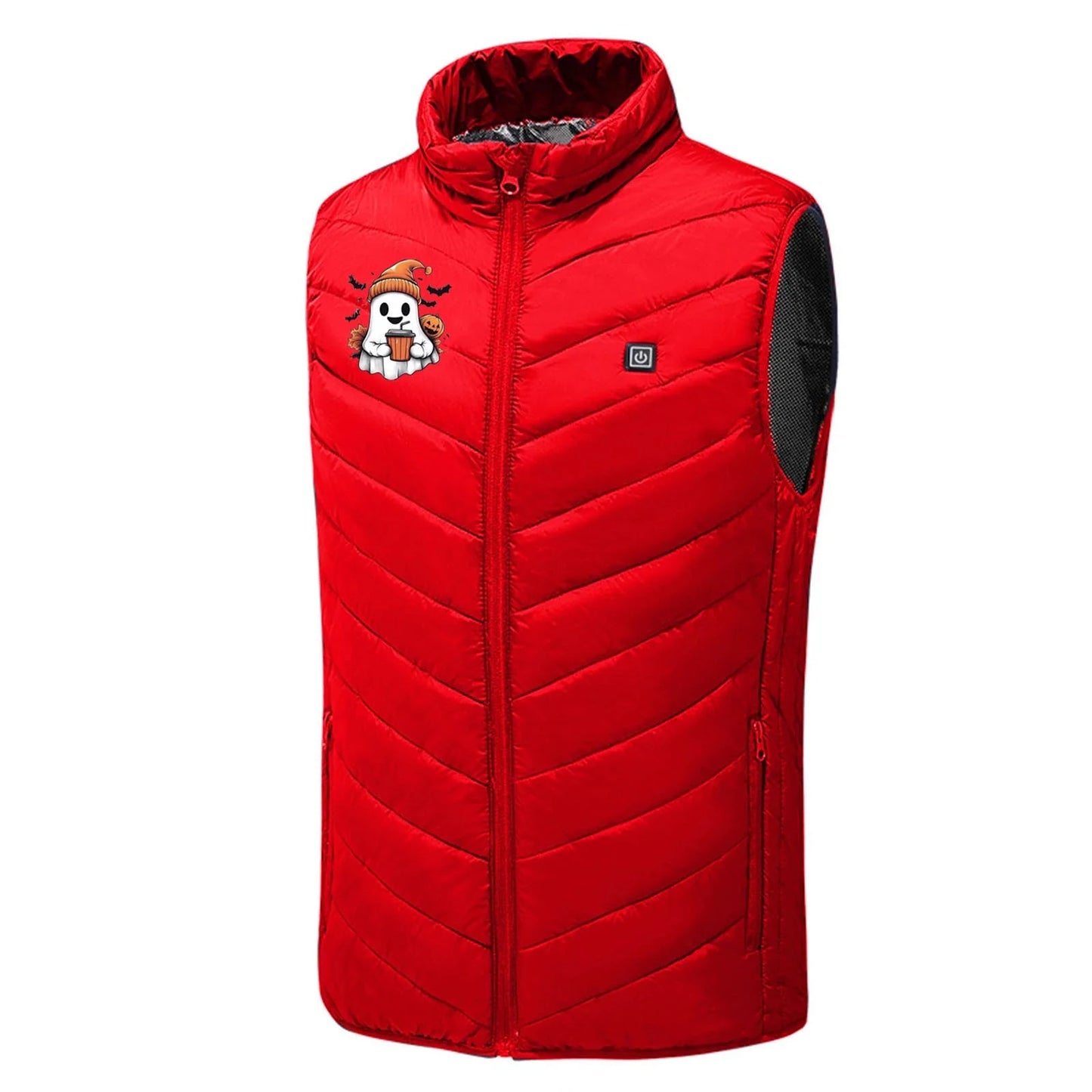 Heated Vest 9 Heating Zones plus Size Lightweight Unisex Heated Jacket 3 Temperature Control USB Electric Winter Coat with Pocket on Clearance Red 5XL