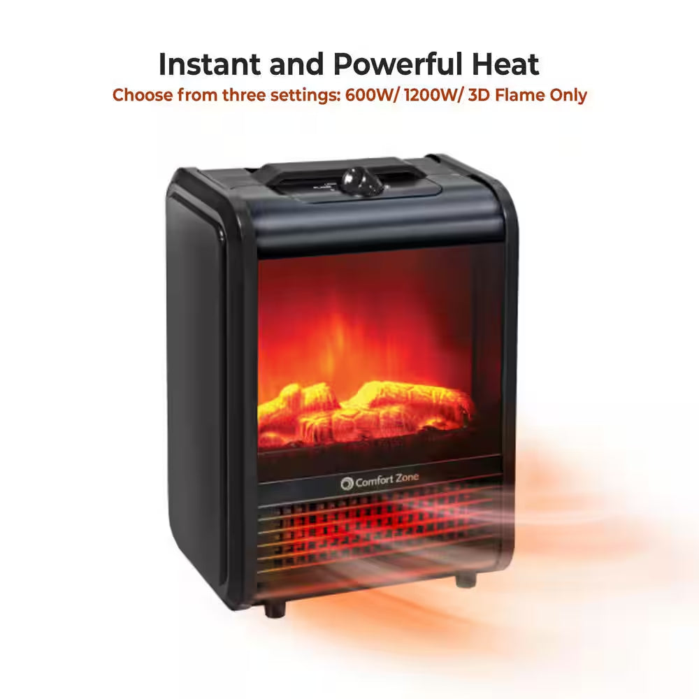 1200-Watt Electric Ceramic Space Heater with Carry Handle