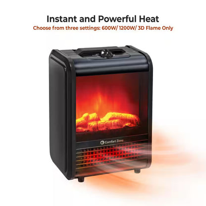 1200-Watt Electric Ceramic Space Heater with Carry Handle